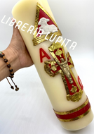 Cirio Pascual Artesanal "RESURRECCION" {Labrado en Cera} 5.25 LIBRAS