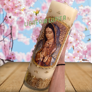 VELA CON ESTAMPADO NTRA. SRA. DE GUADALUPE DE LUJO 12"X4"