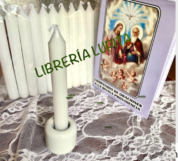 12 Devotional Candles to the Holy Trinity/Set de 12 Velitas Devocionales a la Santisima Trinidad