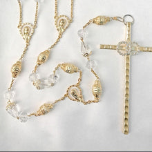 WEDDING LASSO ~ GLASS AND FILIGREE BEADS