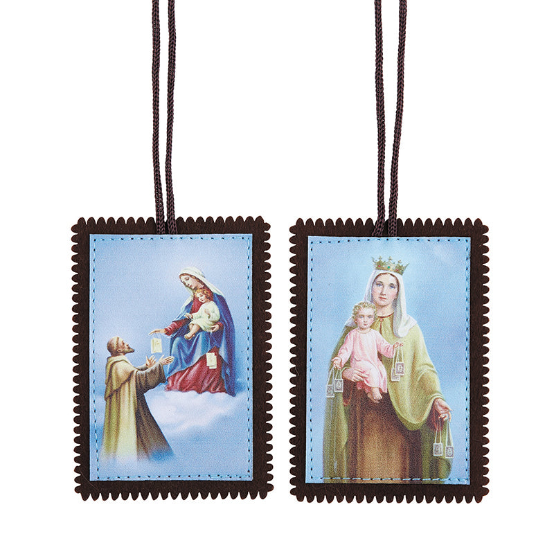 Our Lady of Mt. Carmel/St. Simon Stock Deluxe Scapular {Vinyl}