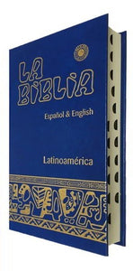 Biblia Latinoamericana Bilingue con Indices~Azul