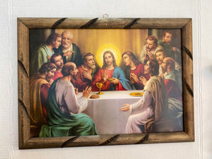 Cuadro La Ultina Cena/Last Supper {Rustico} 17 1/2" X 13"