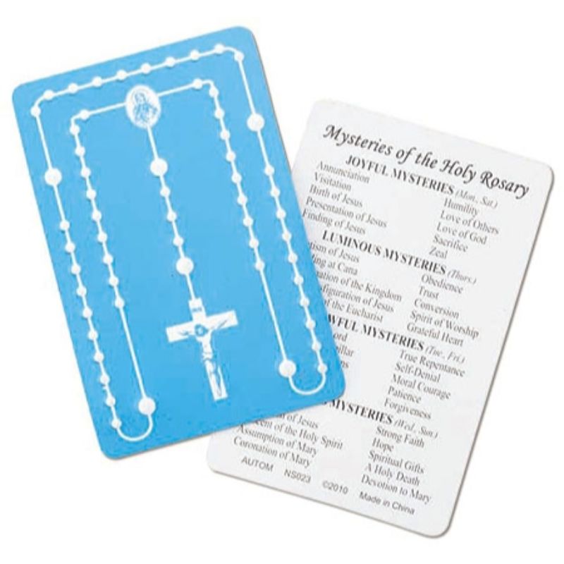 Mysteries of the Rosary Embossed Card